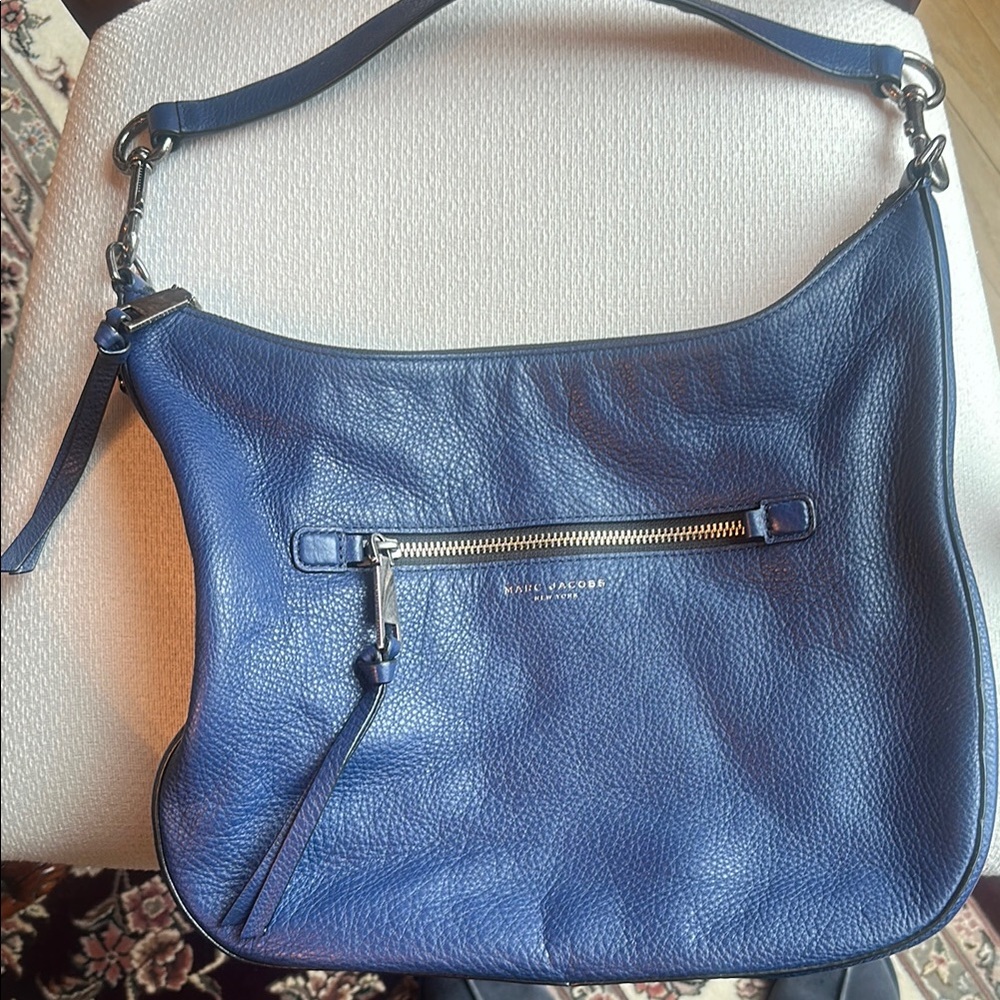 Marc Jacobs Blue Leather Shoulder Bag